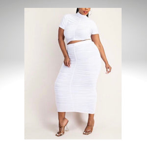 Havana Runch Skirt Set (White)